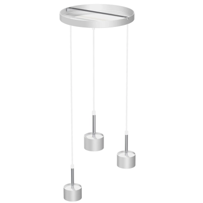 lafabryka.pl Lampa wisząca ARENA WHITE/SILVER 3xGX53 MLP7780 Milagro
