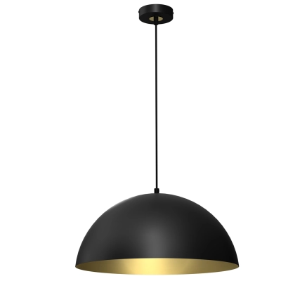lafabryka.pl Lampa wisząca BETA BLACK/GOLD 1xE27 45cm MLP7973 Milagro