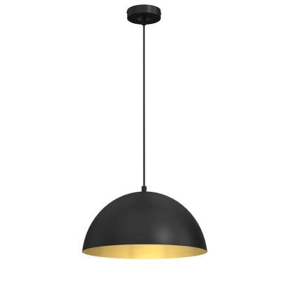 lafabryka.pl Lampa wisząca BETA BLACK/GOLD 1xE27 35cm MLP7896 Milagro