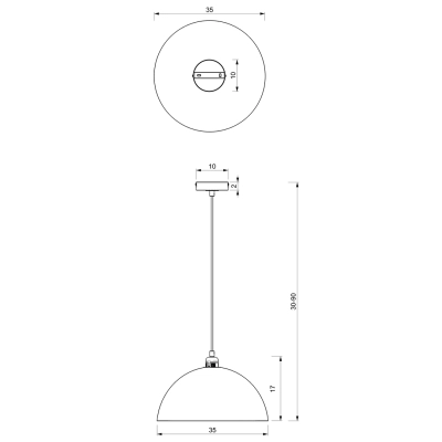 lafabryka.pl Lampa wisząca BETA WHITE/GOLD 1xE27 35cm MLP7897 Milagro