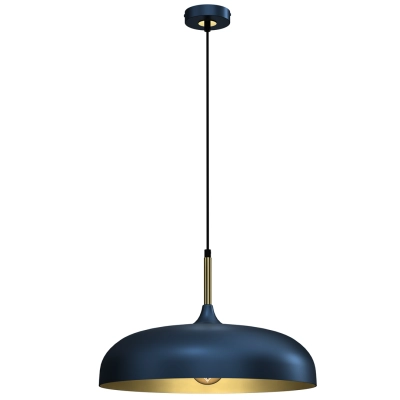 lafabryka.pl Lampa wisząca LINCOLN BLUE/GOLD 1xE27 MLP7901 Milagro