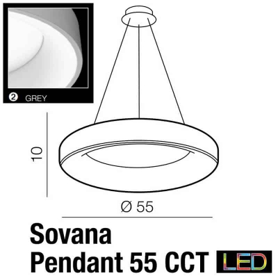 Lampa wisząca Sovana Pendant 55 CCT (grey) AZ2729 AZZARDO