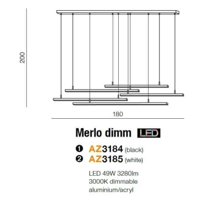 lafabryka.pl Lampa wisząca Merlo DIMM AZ3185 AZZARDO