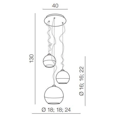 lafabryka.pl Lampa wisząca Silver Ball 3 AZ4750 AZZARDO