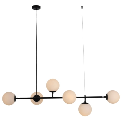 lafabryka.pl Lampa wisząca czarna białe kulki ALISA LP-005/6P BK/WH LIGHT PRESTIGE