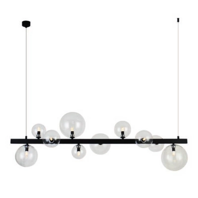 Lampa wisząca BUBBLES line 10 AZ5866+AZ5872 black/clear AZZARDO