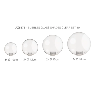 Lampa wisząca BUBBLES 15 AZ5876+AZ5878 white/clear AZZARDO