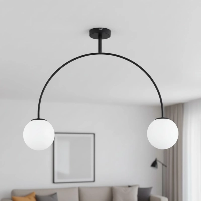 Lampa wisząca Bendo 2xE14 czarna 62514 ALFA