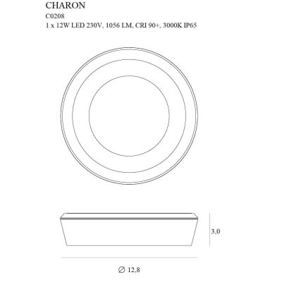 lafabryka.pl CHARON C0208 LAMPA SUFITOWA IP65 MaxLight