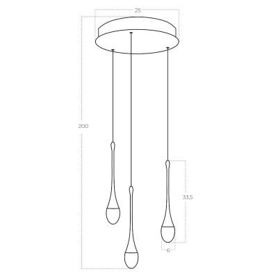 Lampa wisząca DALMA 3 AZ6010 AZZARDO