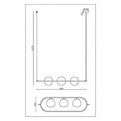 Lampa wisząca Erich MOD221PL-03BS Maytoni