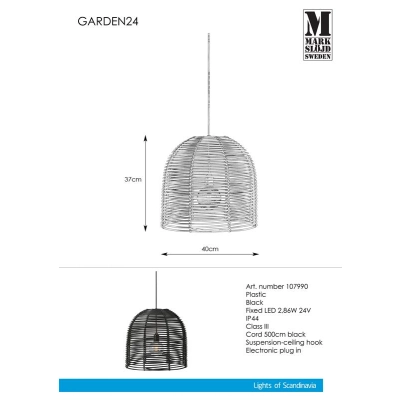 lafabryka.pl Lampa wisząca 40 cm GARDEN 24 107990 Markslojd