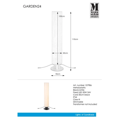lafabryka.pl Lampa stojąca Cylinder 110cm GARDEN 24 107986 Markslojd