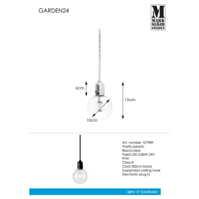 lafabryka.pl Lampa wisząca GARDEN 24 107989 Markslojd