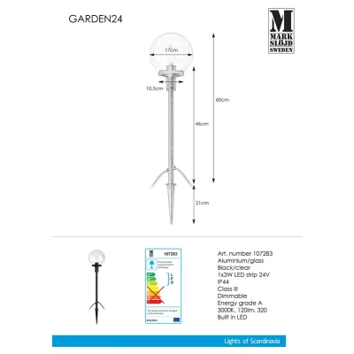 lafabryka.pl Lampa stojąca Kula 60cm GARDEN 24 107283 Markslojd