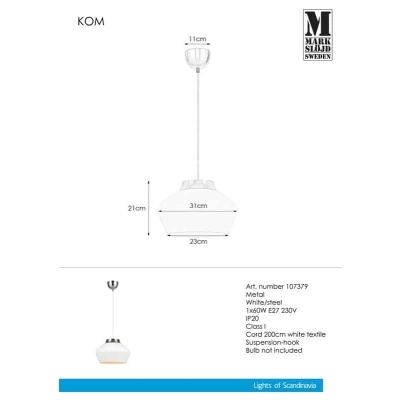 Lampa wisząca KOM 107379 Markslojd