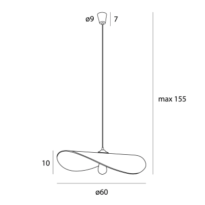 Lampa wisząca Pan P0585 MaxLight