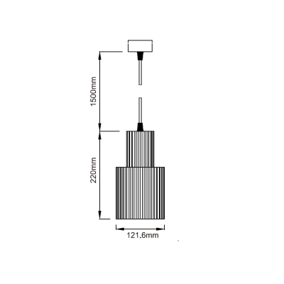 lafabryka.pl Tokio wisząca 1 Tuba duża Czarna LP-787/1P L BK LIGHT PRESTIGE