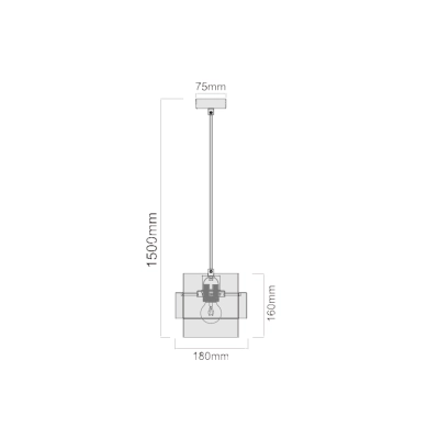 lafabryka.pl Miele wisząca dymna duża LP-866/1P SM/GD LIGHT PRESTIGE