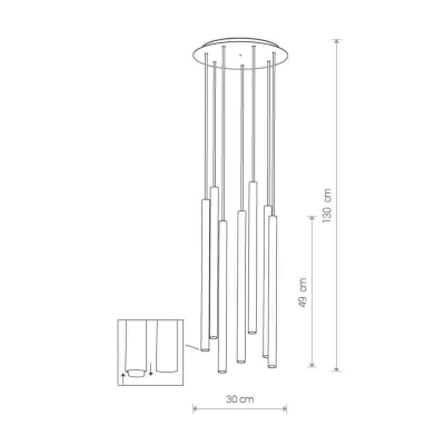 lafabryka.pl Lampa wisząca LASER SOLID BRASS VII 8921 Nowodvorski dorwij go ......