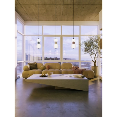 Lampa wisząca Modern 13w, Opal + Light Grey P0627 MaxLight