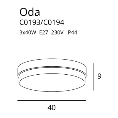 lafabryka.pl ODA C0193 PLAFON BIAŁY IP44 MaxLight