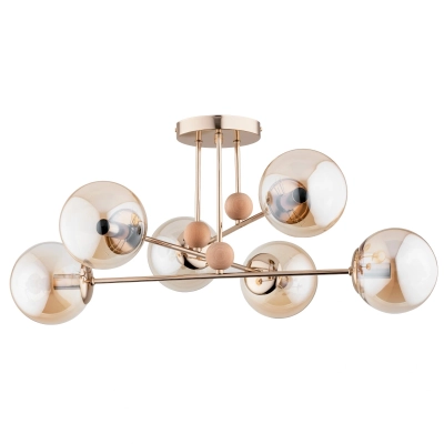 Lampa sufitowa OPTY ZŁOTA 6xE14 71cm 63133 ALFA