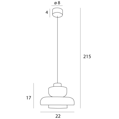 Lampa wisząca Signature C Amber Glass P0603 MaxLight