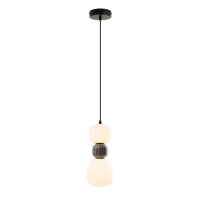 Lampa wisząca Modern 13w, Opal + Dark Grey P0629 MaxLight