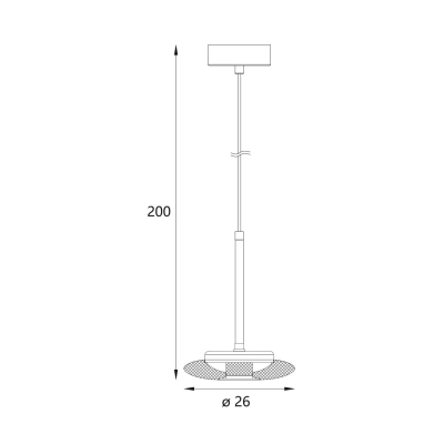 Lampa Wisząca Lunaris 6W P0649 MaxLight