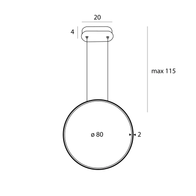 Lampa Wisząca Visual Ver 28W White 80cm IP44 P0653 MaxLight