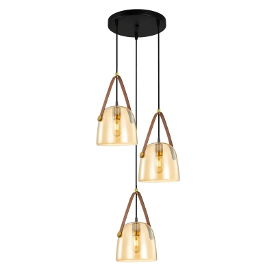 Lampa wisząca Solta PND-24342-3A-BK-AMB ITALUX