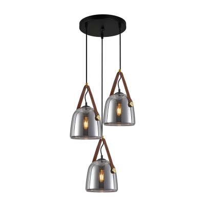 Lampa wisząca Solta PND-24342-3A-BK-SG ITALUX