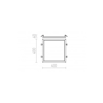 STRUCTURAL LED 40x40 wpuszczana biała 230V LED 40W 3000K R12062 Rendl light studio
