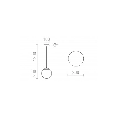 LUNA 20 wisząca szkło opalowe/chrom 230V LED E27 11W R13745 Rendl light studio