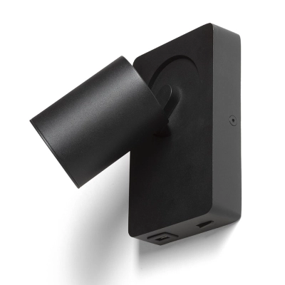 VOLTERA USB ścienna czarna 230V LED GU10 9W R13764 Rendl light studio