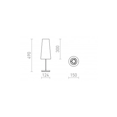 NYC/CONNY 15/30 stołowa Polycotton biała/nikiel 230V LED E27 11W R14050 Rendl light studio