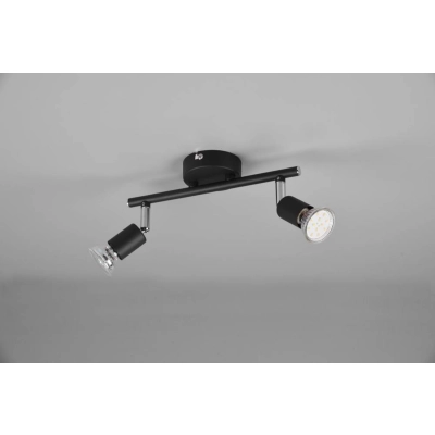 lafabryka.pl Lampa sufitowa czarna 2L PARIS R80912032 TRIO
