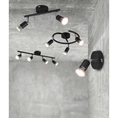 lafabryka.pl Lampa sufitowa czarna 2L PARIS R80912032 TRIO
