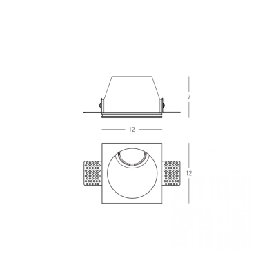 S030 TRIMLESS GYPSUM SPOT 1XGU10 Zambelis Lights