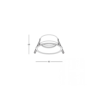 S148 RECESSED SPOT 1XGU10 MOVABLE SANDY WHITE Zambelis Lights