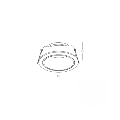 S222 RECESSED SPOT 1xMR11 GU10 SANDY BLACK Zambelis Lights