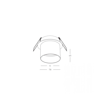 S229 RECESSED SPOT 1xGU10 SANDY WHITE Zambelis Lights