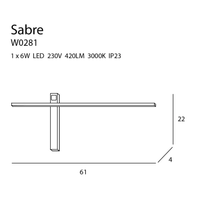 lafabryka.pl SABRE W0281 KINKIET MaxLight