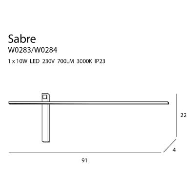 lafabryka.pl SABRE W0283 KINKIET MaxLight