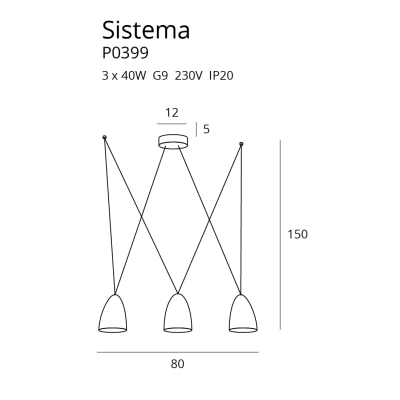 lafabryka.pl SISTEMA P0399 LAMPA WISZĄCA MaxLight