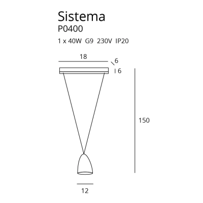 lafabryka.pl SISTEMA P0400 LAMPA WISZĄCA MaxLight