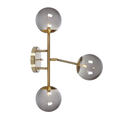 lafabryka.pl Kinkiet TRINITY Wall 3L Brass/Smoke 108253 Markslojd