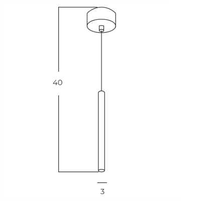 Lampa wisząca VERNO 1 40 AZ6263 8W/4000K AZZARDO