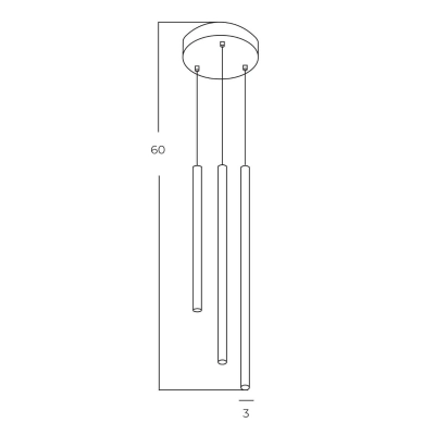 Lampa wisząca VERNO 3 AZ6312 3000K AZZARDO